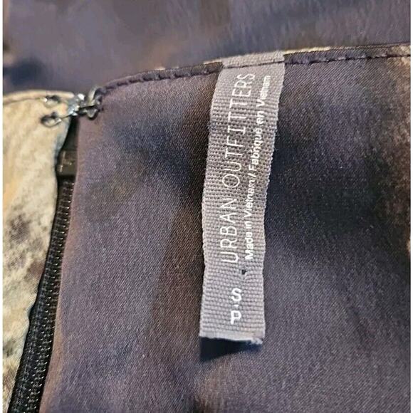 Urban Outfitters Mallory Slip Dress S/P Cowl Neck Bleached Black & White Mini - Picture 7 of 9